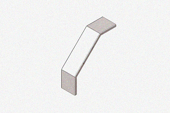 Крышка лотка замкового КЛСЗ 300х50-90 УХЛ1 для поворота трассы вниз на 90, оцинкованный лист, S1,5