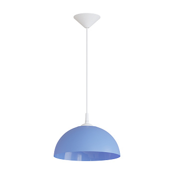 НСБ 21-60-252 Светильник декоративный, подвесной, "Кэнди", 1хЕ27, 60Вт, 230/50Гц, IP20, ø290х170мм, полипропилен, синий, длина подвеса 800мм, белый по