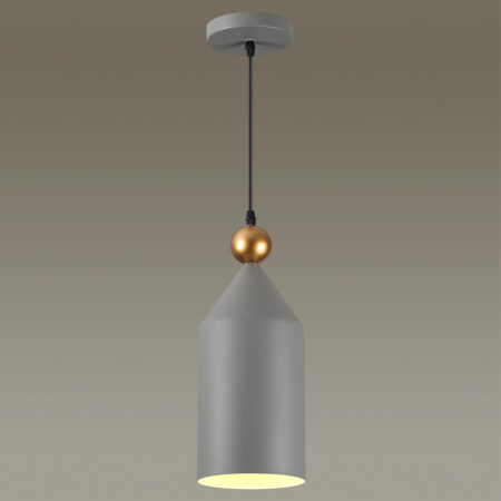 Подвес Е27 1*40W BOLLI серый/золотой B ODEON LIGHT