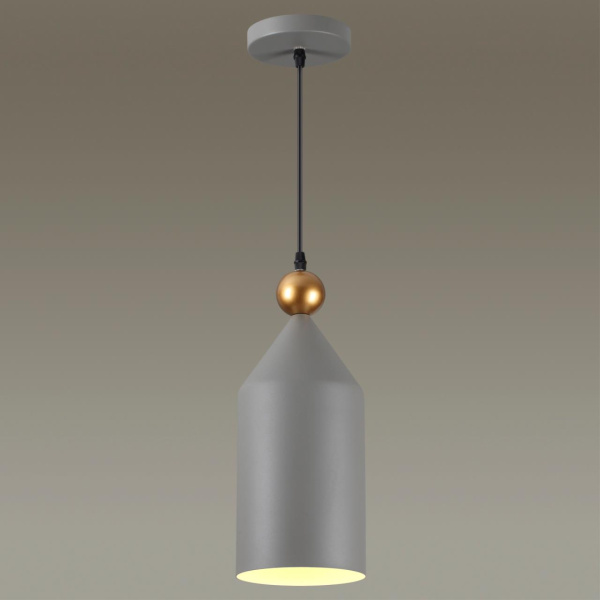 Подвес Е27 1*40W BOLLI серый/золотой B ODEON LIGHT