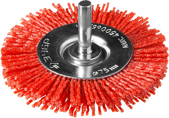 Профессионал. Щетка дисковая для дрели, нейлоновая проволока с абразивным покрытием, 75мм ЗУБР