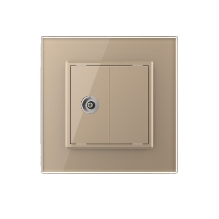 Розетка ТВ Золотая Livolo Розетка ТВ Золотая Livolo