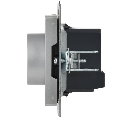 BRITE Термостат электронный с индикацией ТС10-1-БрА алюминий IEK IEK