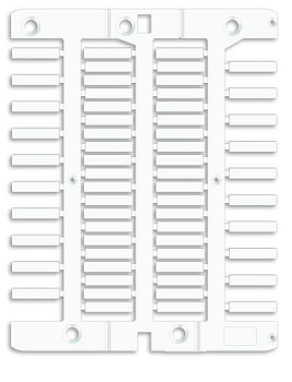 Маркировка для провода, жесткая, для трубочек. 4х18мм. Белая DKC