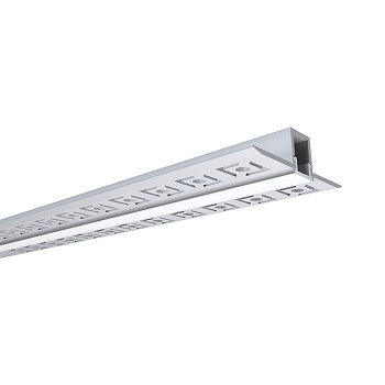 08-47 Профиль алюминиевый для светодиодной ленты, под штукатурку, серебро, 53х13мм, 2,5м, шир. ленты до 9мм, индивидуальная упаковка (рассе... APEYRON