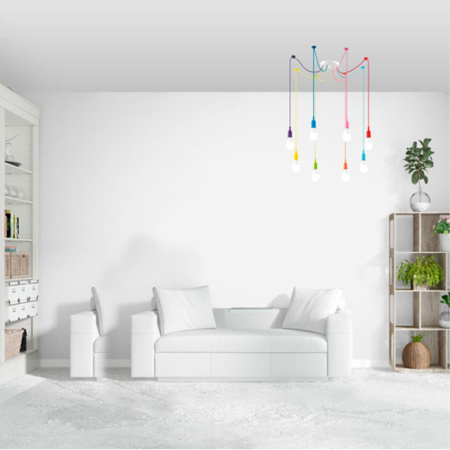 Св-к подвесной "паук" E27 8*60W 220V LOTTE разноцветный LUMION