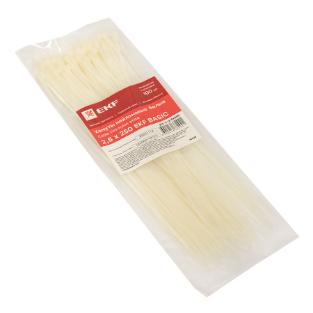 Хомут нейлоновый (2,5х250) (100шт) Basic EKF