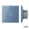 Сенсорный диммер версия 2, 1 клавиша 1 пост Синий Livolo