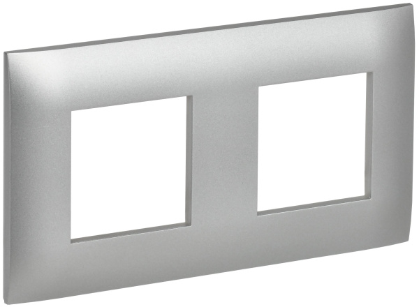 SKANDY Рамка 2-местная SK-F02S серебряный IEK