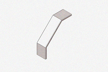 Крышка лотка замкового КЛСЗ 200х80-90 УТ1,5 для поворота трассы вниз на 90, горячее цинкование, S1,5