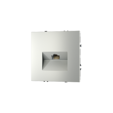 Розетка компьютерная встраиваемая Voltum S70 RJ45 КАТ.6, (сталь)