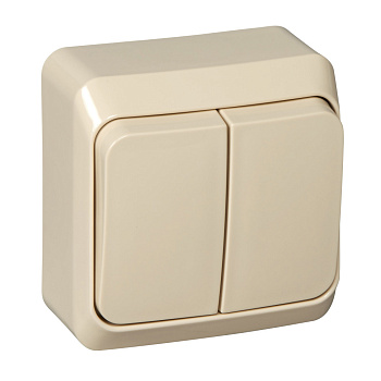 ЭТЮД Выключатель ОУ 2 кл 10А бежевый IP20 Schneider Electric