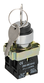 Переключатель LAY5-BG45 на 2 положения с ключом без фиксации IEK