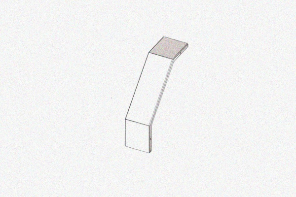 Крышка лотка КЛС 75х65-90 У3 для поворота трассы вниз на 90, окрашенная, S1,5