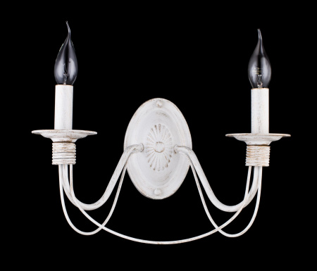 Настенный светильник (бра) 2*E14 60Вт Белый с Золотом IP20 Velia FR2046-WL-02-WG Freya