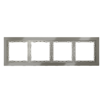 Рамка стеклянная Voltum S70 на 4 поста, (шелк, стекло)