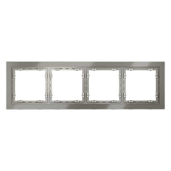 Рамка стеклянная Voltum S70 на 4 поста, (шелк, стекло)
