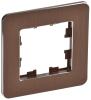 BRITE Рамка 1-мест. РУ-1-1-Бр металл коричн. RE AL IEK