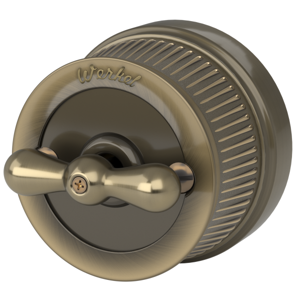 Переключатель одноклавишный (Бронзовый) Ретро ОУ IP20 Werkel