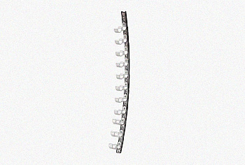 Стойка кронштейна рожкового прямолинейного К1350.001-03 УТ1,5 горячее цинкование, 5 рожков, L690, S3,0