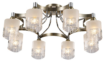 Потолочный светильник 8*E14 40Вт Бронза Антик IP20 Tasmania FR5475CL-08CH Freya