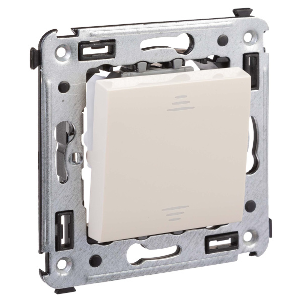 Перекрестный переключатель одноклавишный в стену, "Avanti", "Ванильная дымка" DKC