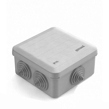 Коробка распаячная для наружнего монтажа с защелкивающейся крышкой, 6 гермовводов,100х100х50мм, IP55 CHINT