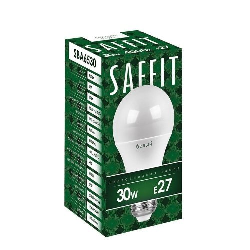 Лампа светодиодная SAFFIT SBA6530 Шар E27 30W 6400K фото 2