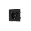Розетка встраиваемая Voltum S70 с заземлением и защитными шторками, 16А, с USB, A+A, (черный матовый