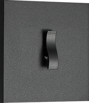 Donel N96 выключателя звонкового типа на 1 тумблер, клавиша Wave, 10AX 250V, Черный, серия DT