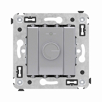 Диммер поворотный в стену, "Avanti", "Закаленная сталь" DKC