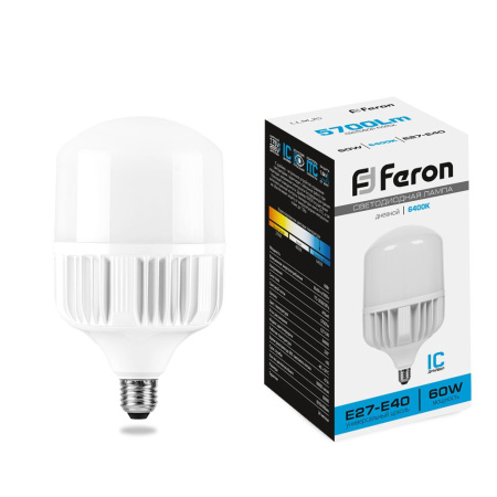 Лампа светодиодная Feron LB-65 E27-E40 60W 6400K