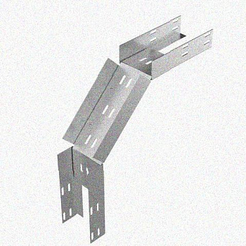 Лоток перфорированный КС 600х50-90 УХЛ1 для поворота трассы вниз на 90, горячее цинкование, S1,5