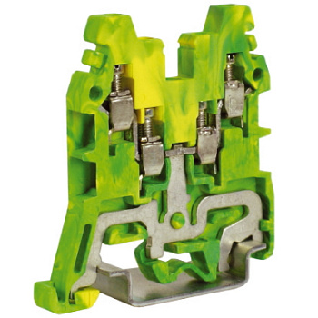 CBE.2, зажим для заземления желт.зелен 2,5 кв.мм 2 ввод/2вывода DKC