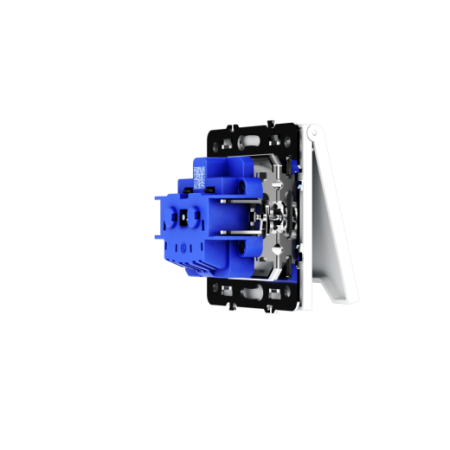 Розетка встраиваемая Voltum S70 с заземлением, защитными шторками и крышкой 16А, (белый матовый)