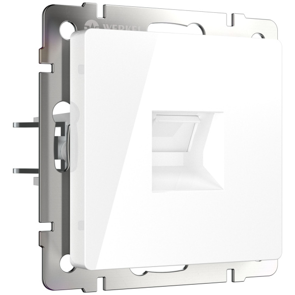 Встраиваемые механизмы Розетка СУ Ethernet RJ-45 . Белый IP20 Werkel