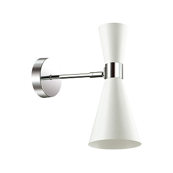 Бра E14 60W 220V QUINN хром/матовый белый LUMION