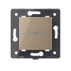 Выключатель Quadro 1 клавиша Золотой (механизм) Livolo