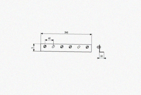 Соединитель лотковый замковый СЛЗх80х1,0 УТ1,5, оцинкованный лист, S1,0