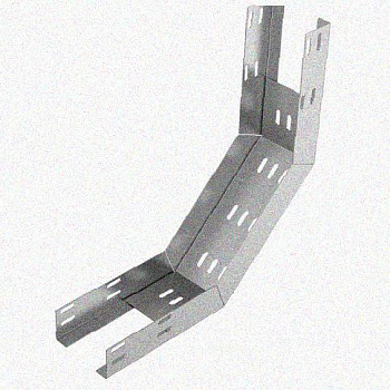 Лоток перфорированный КП 500х80-90 У3 для поворота трассы вверх на 90, окрашенный, S1,5