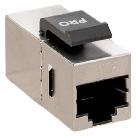 Адаптер проходной TERACOM PRO Cat,6 экранированный RJ45-RJ45 тип Keystone EKF