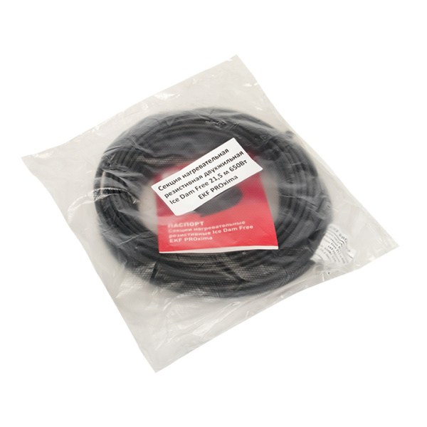 Секция нагревательная резистивная двухжильная Ice Dam Free 21,5 м 650 Вт, PROxima EKF Секция нагревательная резистивная двухжильная Ice Dam Free 21,5 м 650 Вт, PROxima EKF