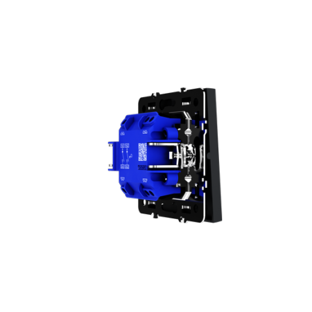 Выключатель встраиваемый Voltum S70 двухклавишный 10А, (графит)