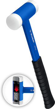 БМП 450 г 35 мм безинерционный молоток с полиамидными бойками ЗУБР