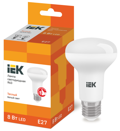 Лампа светодиодная R63 рефлектор 8Вт 230В 3000К E27 IEK