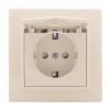 Минск Розетка 1-местная СП с/з с крышкой 16А бежевая с защ, штор, EKF Минск Розетка 1-местная СП с/з с крышкой 16А бежевая с защ, штор, EKF
