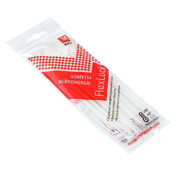 Хомут P6,6 стандартный (б), 3,6x150 (100шт) FlexLock PROxima EKF