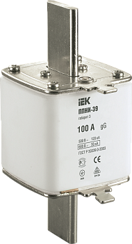 Плавкая вставка предохранителя ППНИ-39 габарит 3 100А IEK