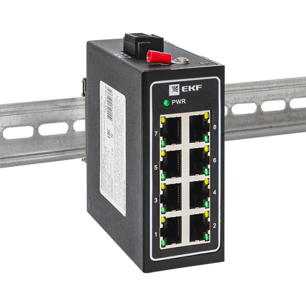 Промышленный неуправляемый коммутатор TSX-100 8 портов 10/100 Мбит/с EKF