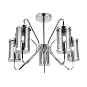 Люстра потолочная Хром/Дымчатый E14 5*40Вт SLE102302-05 EVOLUCE